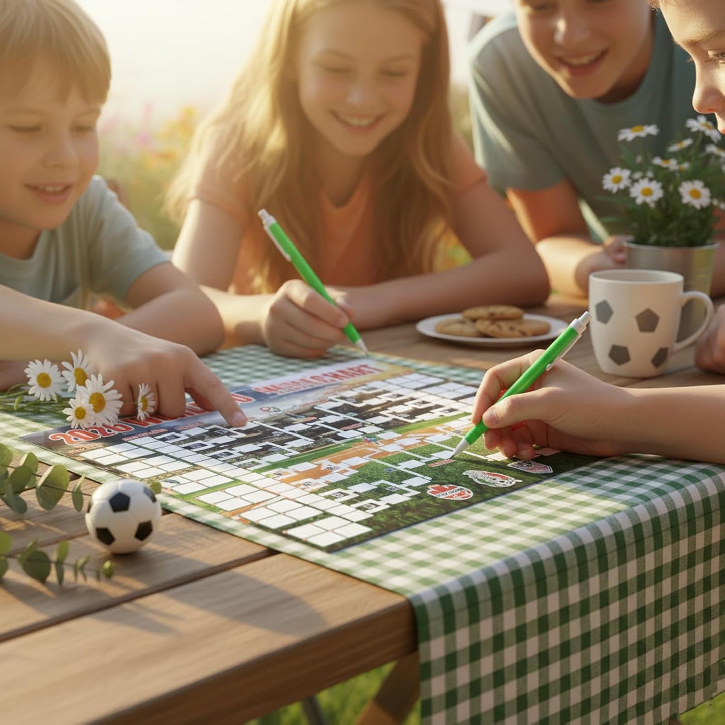 World Cup Schedule Poster&Final Round 48-Team Collection Showcase 2026,2-in-1 Double-Sided Functional Poster Football Merchandise Decoration