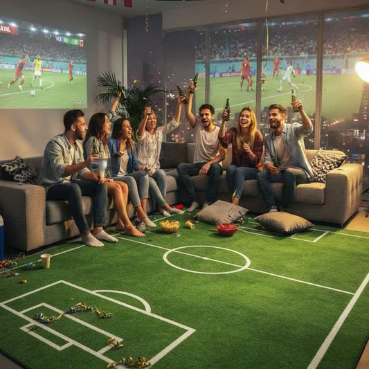2026 Soccer Field Rug 6'x9'(180x270c) - Large Soft Area Rug for Watch Party Decor, Non-Slip Football Pitch Carpet for Boys Room, Sports Bar