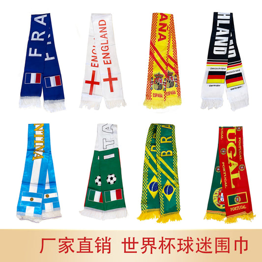Soccer Fans' national flag scarves