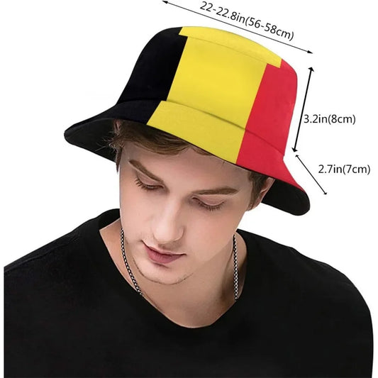 Belgium Flag Fisherman Cap Hip Hop Gorras Summer Unisex Printing Bucket Hat Outdoor Gardening Beach Camping Hiking Fishing Caps